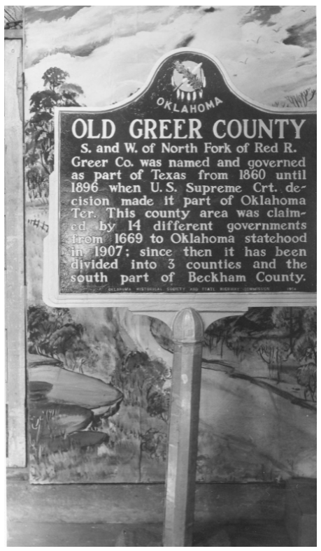 Old Greer County Marker