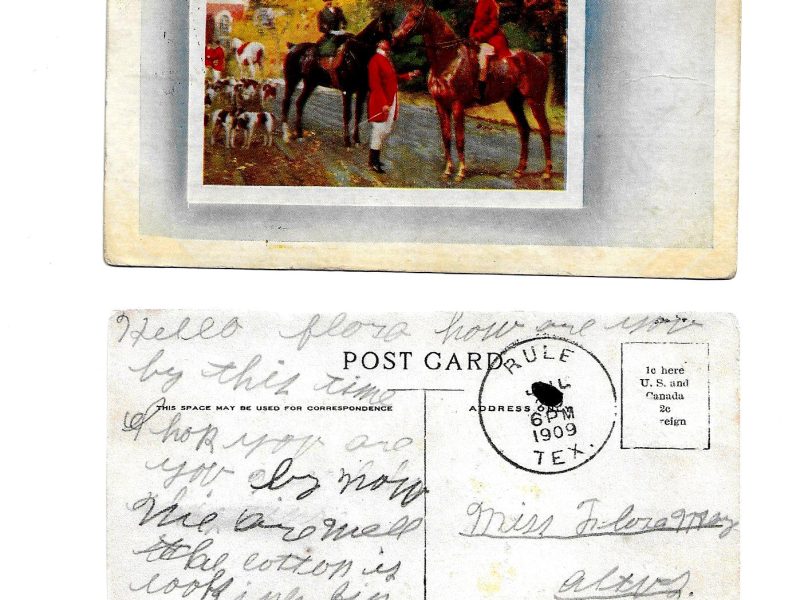 Postcard to Flora May, Altus, Oklahoma, July 1909