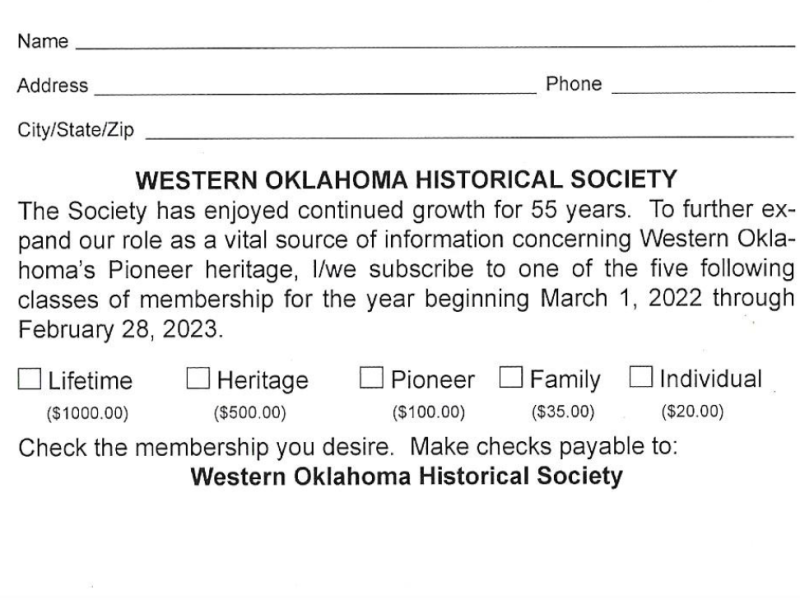 WOHS Membership Form